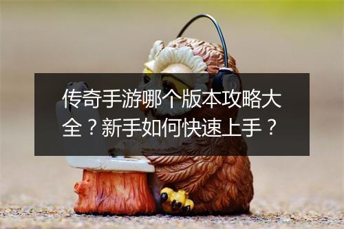 传奇手游哪个版本攻略大全？新手如何快速上手？
