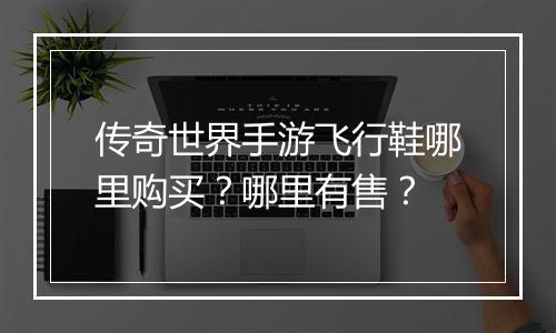 传奇世界手游飞行鞋哪里购买？哪里有售？