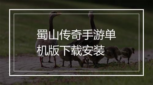 蜀山传奇手游单机版下载安装