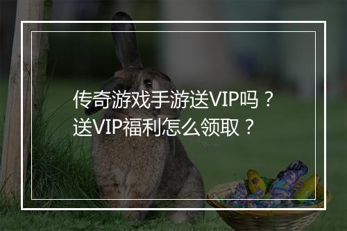 传奇游戏手游送VIP吗？送VIP福利怎么领取？