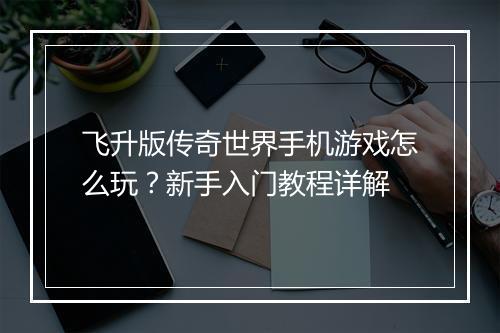 飞升版传奇世界手机游戏怎么玩？新手入门教程详解