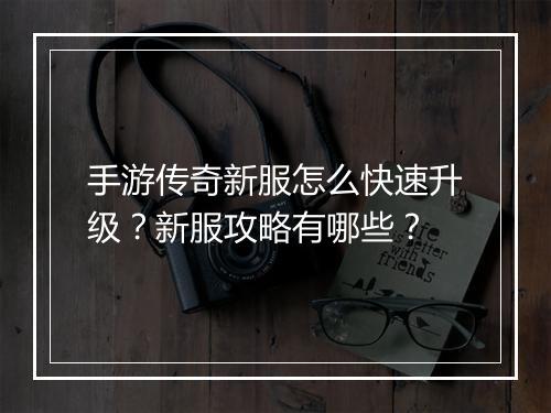 手游传奇新服怎么快速升级？新服攻略有哪些？