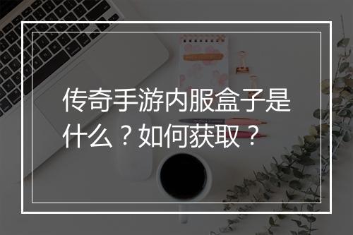 传奇手游内服盒子是什么？如何获取？