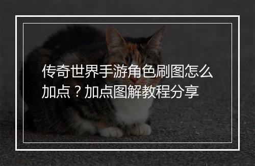 传奇世界手游角色刷图怎么加点？加点图解教程分享