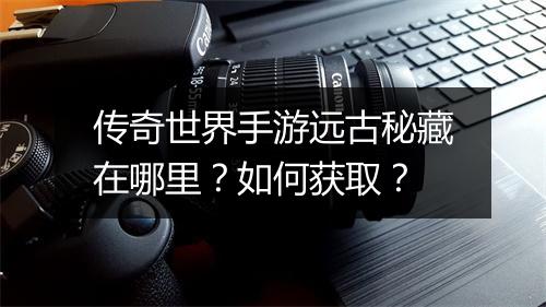传奇世界手游远古秘藏在哪里？如何获取？
