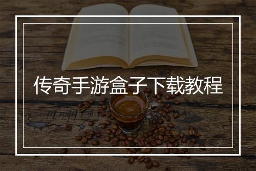 传奇手游盒子下载教程