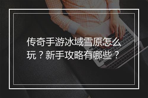 传奇手游冰域雪原怎么玩？新手攻略有哪些？