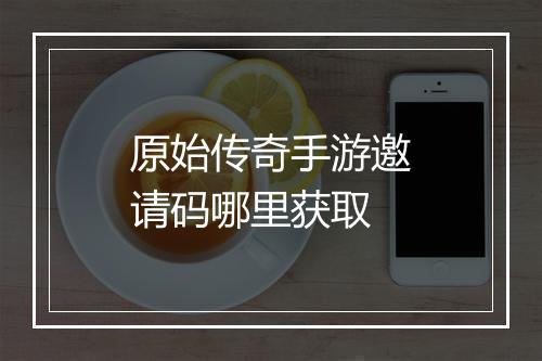 原始传奇手游邀请码哪里获取