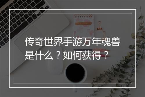 传奇世界手游万年魂兽是什么？如何获得？
