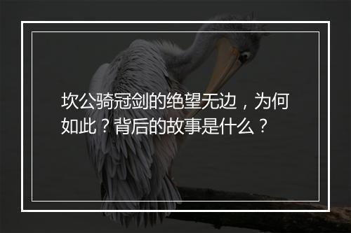 坎公骑冠剑的绝望无边，为何如此？背后的故事是什么？