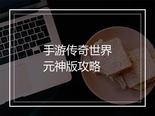 手游传奇世界元神版攻略