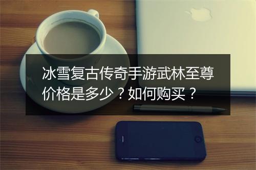 冰雪复古传奇手游武林至尊价格是多少？如何购买？