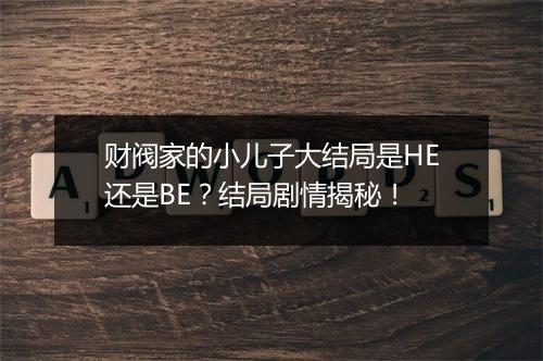 财阀家的小儿子大结局是HE还是BE？结局剧情揭秘！