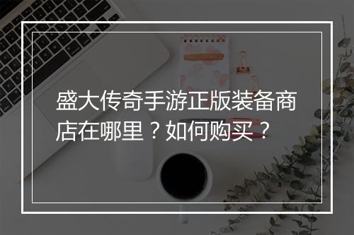 盛大传奇手游正版装备商店在哪里？如何购买？
