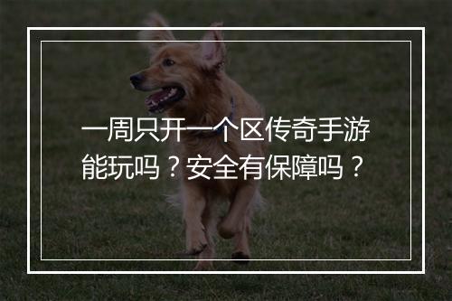 一周只开一个区传奇手游能玩吗？安全有保障吗？