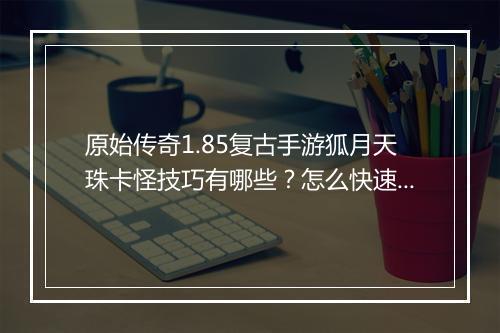 原始传奇1.85复古手游狐月天珠卡怪技巧有哪些？怎么快速卡怪？