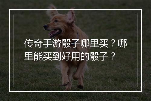 传奇手游骰子哪里买？哪里能买到好用的骰子？