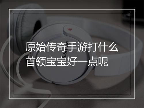 原始传奇手游打什么首领宝宝好一点呢