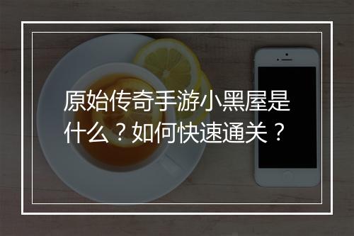 原始传奇手游小黑屋是什么？如何快速通关？
