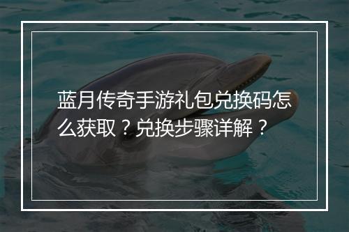 蓝月传奇手游礼包兑换码怎么获取？兑换步骤详解？