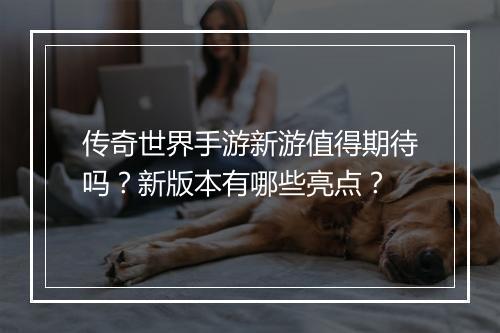 传奇世界手游新游值得期待吗？新版本有哪些亮点？