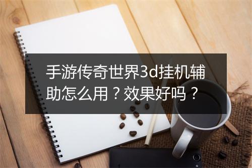 手游传奇世界3d挂机辅助怎么用？效果好吗？