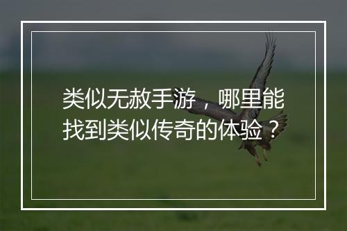 类似无赦手游，哪里能找到类似传奇的体验？