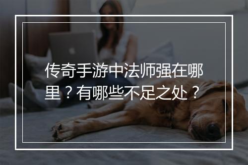 传奇手游中法师强在哪里？有哪些不足之处？
