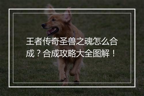 王者传奇圣兽之魂怎么合成？合成攻略大全图解！