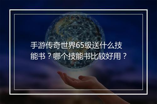 手游传奇世界65级送什么技能书？哪个技能书比较好用？