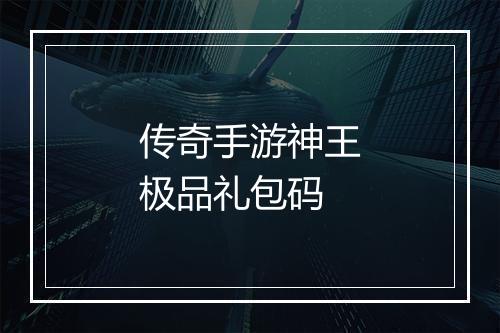 传奇手游神王极品礼包码