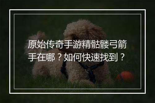 原始传奇手游精骷髅弓箭手在哪？如何快速找到？