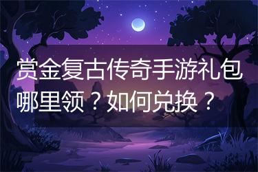 赏金复古传奇手游礼包哪里领？如何兑换？