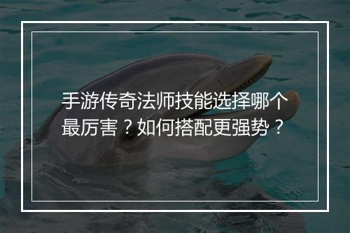 手游传奇法师技能选择哪个最厉害？如何搭配更强势？