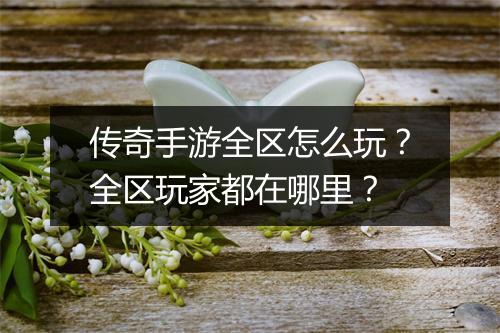 传奇手游全区怎么玩？全区玩家都在哪里？