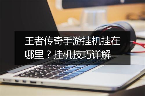 王者传奇手游挂机挂在哪里？挂机技巧详解