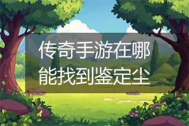 传奇手游在哪能找到鉴定尘