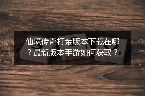 仙境传奇打金版本下载在哪？最新版本手游如何获取？