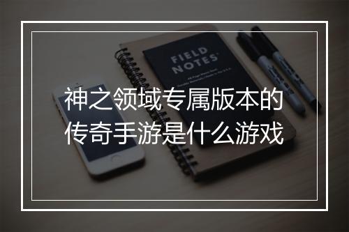 神之领域专属版本的传奇手游是什么游戏