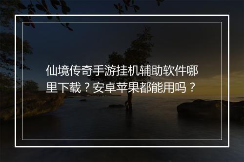 仙境传奇手游挂机辅助软件哪里下载？安卓苹果都能用吗？