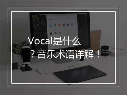 Vocal是什么？音乐术语详解！