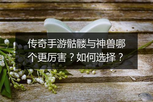 传奇手游骷髅与神兽哪个更厉害？如何选择？