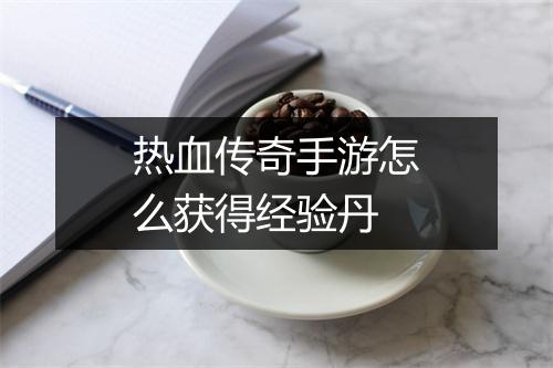 热血传奇手游怎么获得经验丹