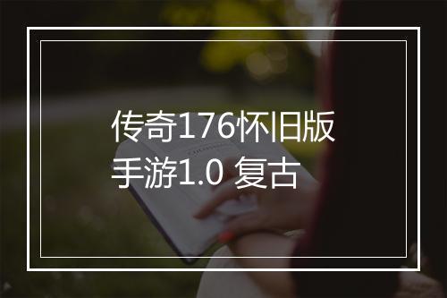 传奇176怀旧版手游1.0 复古