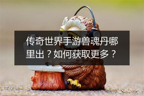 传奇世界手游兽魂丹哪里出?如何获取更多?