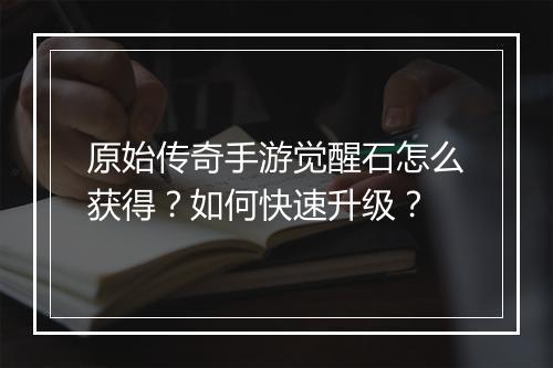 原始传奇手游觉醒石怎么获得？如何快速升级？