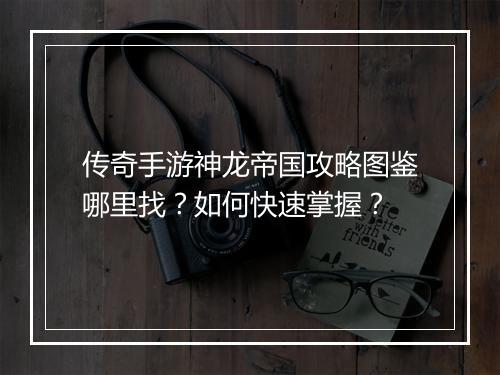 传奇手游神龙帝国攻略图鉴哪里找？如何快速掌握？