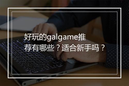 好玩的galgame推荐有哪些？适合新手吗？