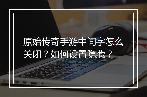 原始传奇手游中间字怎么关闭？如何设置隐藏？