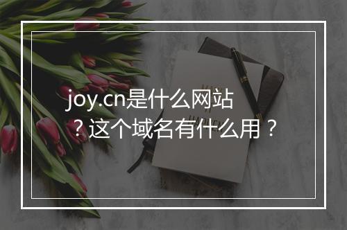 joy.cn是什么网站？这个域名有什么用？